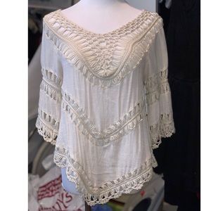 Boho off white shirt